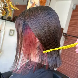 ミディアム カラー インナーカラー指名 No.1菊池柊真のヘアスタイル