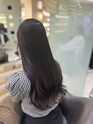 ロング カラー タイトボブ個性派カラ ーAKANEのヘアスタイル