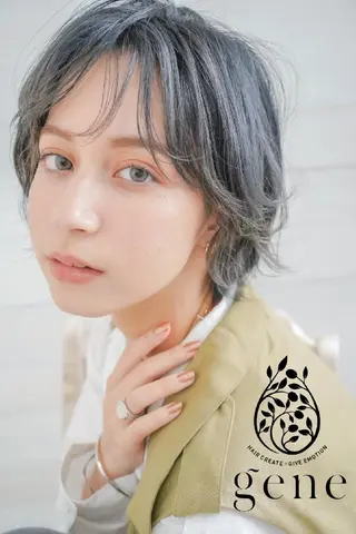 ミディアム 【gene 高円寺】 成沢　仁臣のヘアスタイル