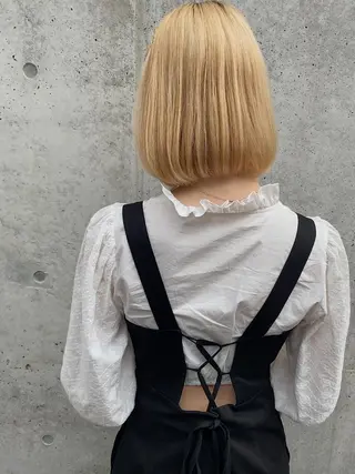 ショート ヘアアレンジ 🧡梅田ハイトーン カラー🧡runaのヘアスタイル