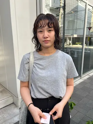 ミディアム パーマ ショート/パーマ/ カラー/FUKOのヘアスタイル