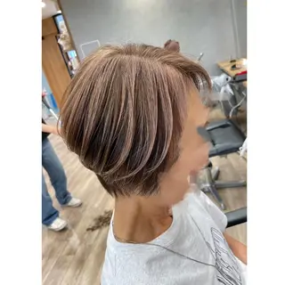 ショート カラー 🌷HARU 暖色/ヘアセット🫧のヘアスタイル