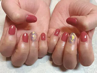 ネイル anyora nail salon所属・大人ワンホン キラキラ/Ayanoのネイルデザイン