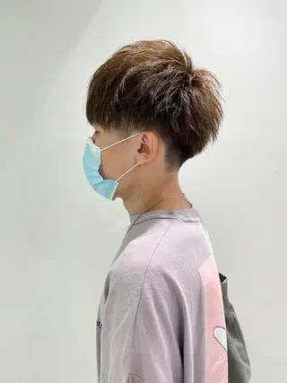 ショート カラー パーマ ヘアアレンジ メンズ キッズ ネイル マツエク・マツパ スパイキー/フェザー /波巻き/かいとのヘアスタイル