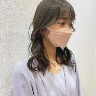 セミロング カラー Lolonois梅田 🌼TSUYURIのヘアスタイル