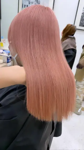 ミディアム カラー 韓国風/顔周りカット /髪質改善RYOTAのヘアスタイル