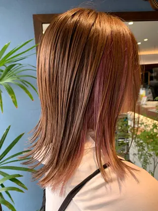 ミディアム カラー ✨白髪ぼかし 🍀MINAKO☆のヘアスタイル