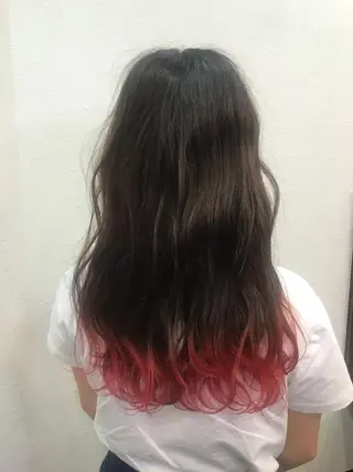 ロング カラー a-o横浜所属・色落ちまでキレイに！ ！女性サロンのヘアスタイル