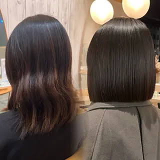 ミディアム ♥️ボブ縮毛/ブリー チ/minami♥️のヘアスタイル