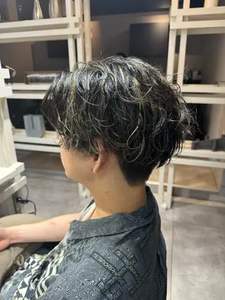 ミディアム カラー Dxxxx III所属・女性目線の大人 メンズ*Ayakaのヘアスタイル