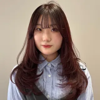 ロング カラー 立川 🫧 ブリーチ 艶髪カラー🧸✨️のヘアスタイル