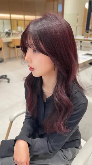 ロング カラー ヘアアレンジ レイヤーカット/ 小塩 萌々香のヘアスタイル