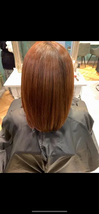 ミディアム ケアカラー/縮毛矯正 /レイヤー/板垣光采のヘアスタイル