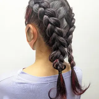 ロング カラー ヘアアレンジ fuwat所属・秋葉原でカラーする なら🐉ちぇーたんのヘアスタイル