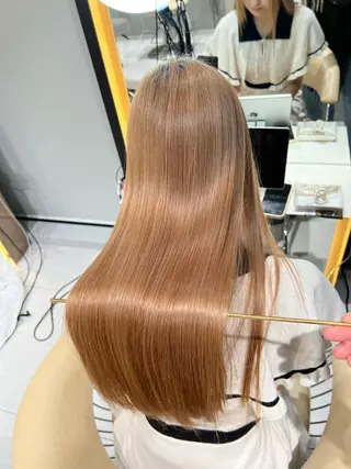 ロング 福岡縮毛矯正✨️ ストレート 向井和輝のヘアスタイル