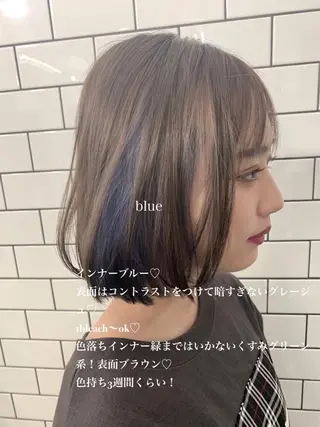 カラー ラベンダー/レイヤー スタイル🤎mamiのヘアスタイル