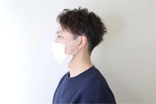 ショート パーマ メンズ HAIRSILVA徳間店所属・石倉 真のヘアスタイル