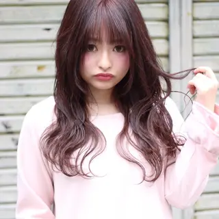 セミロング カラー Lull (シェアサロンReco VIProom)所属・Lull1人美容室 バレイヤージュのヘアスタイル