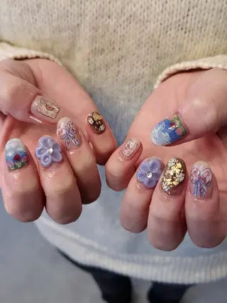 ネイル 3dパーツ/流行り 👧shushu❤️のネイルデザイン