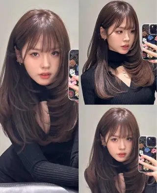 ロング カラー 笠原 健人のヘアスタイル