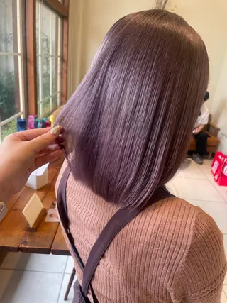 ミディアム カラー 片山千晴✨ツヤ髪 ✨顔まわりカット✨のヘアスタイル