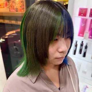 ミディアム カラー 惣木 菜穂のヘアスタイル