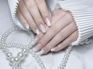 ネイル RAFFINE 月🦋🩵のネイルデザイン