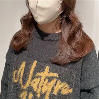 セミロング カラー GO TODAY  SHAIRE  SALON   渋谷モディ所属・スキバサミを使わない カット🌼唯🌼のヘアスタイル