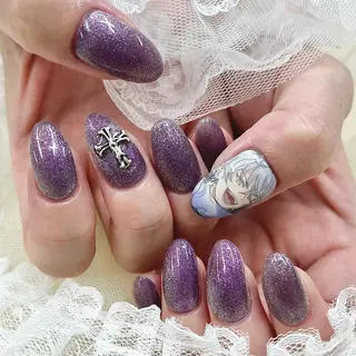 セミロング ネイル 池袋痛ネイル Nok. 渡辺のネイルデザイン