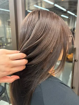 セミロング 艶髪ストレート/ 理美容師/ショウキのヘアスタイル