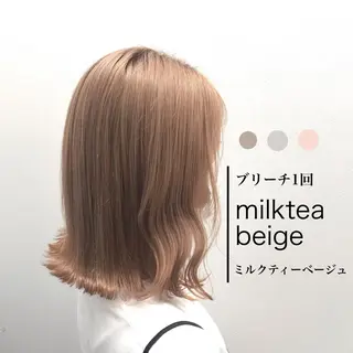 ミディアム カラー 🩵ハイトーン 美咲🩵のヘアスタイル