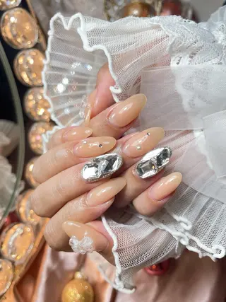 ネイル 23時まで❤︎韓国、 ワンホンネイルのネイルデザイン