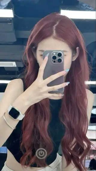 カラー 【ﾐﾆﾓSALE】透 ける艶髪♡ストレートのヘアスタイル