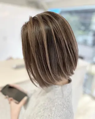 ミディアム カラー ヘアアレンジ 久米 治仁のヘアスタイル