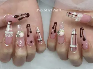 ネイル momo 長さだしのネイルデザイン