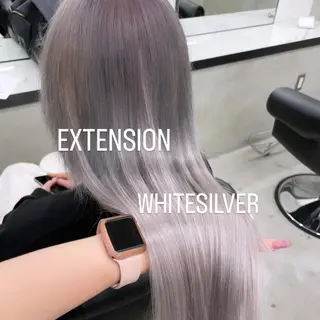 ロング カラー エクステ🩵ブリーチ 韓国ヘア🩵KAEのヘアスタイル