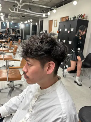 ショート パーマ メンズパーマ特化 園田　楓莉のヘアスタイル