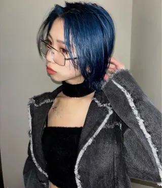 ショート カラー ボブ.顔周りカット カット/ユキカのヘアスタイル