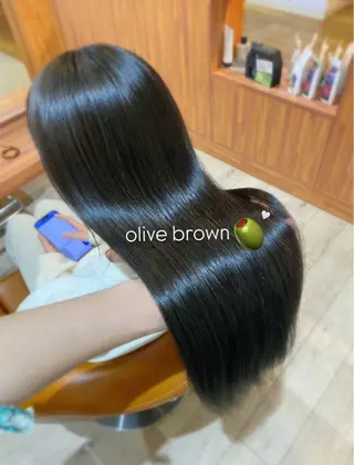 ロング カラー 阿部 愛理のヘアスタイル