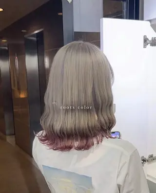 ミディアム カラー ヘアアレンジ 東 晴菜のヘアスタイル