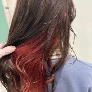 セミロング カラー ヘアアレンジ ☁️縮毛矯正✖️ 透明感☁️りくのヘアスタイル