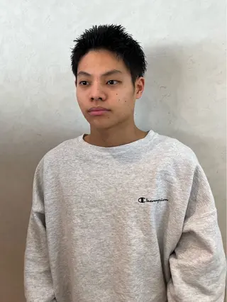 ショート メンズ ☀️コミヤマミユ☀️ /パーマ/ハイトーンのヘアスタイル