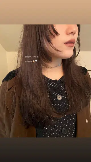 ロング カラー 森田遥奈/透明感カラ ー/似合わせカットのヘアスタイル