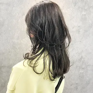 セミロング 所渉/韓国レイヤー /ウルフカットのヘアスタイル
