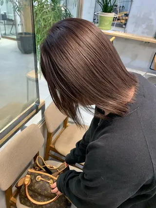 ミディアム カラー REINA☁️透明感 カラー/ぷつっと♡のヘアスタイル