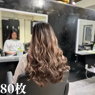 ロング RIN シールエクステのヘアスタイル