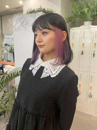 ミディアム 横山 奈央のヘアスタイル