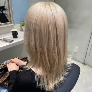 ミディアム カラー 💖ブリーチ/暖色 𝐘𝐮𝐢💖のヘアスタイル