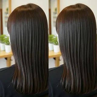 セミロング 【透明感カラー✖️ 髪質改善】カナ🌸のヘアスタイル