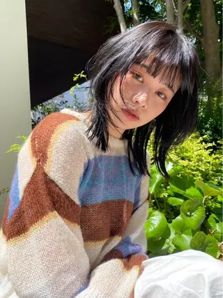 ミディアム qpula クプラのヘアスタイル